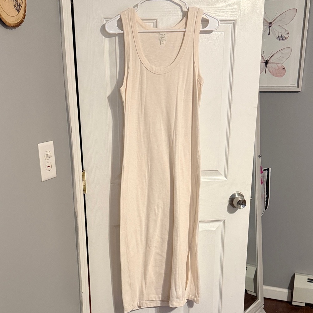 Sleeveless Cream Maxi Dress - Everyday Tank Style